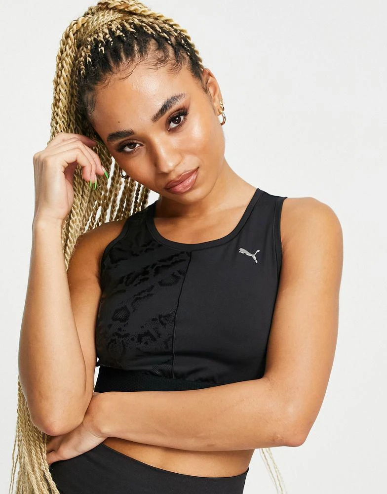 商品Puma|Puma train black print crop top in black,价格¥84,第4张图片详细描述