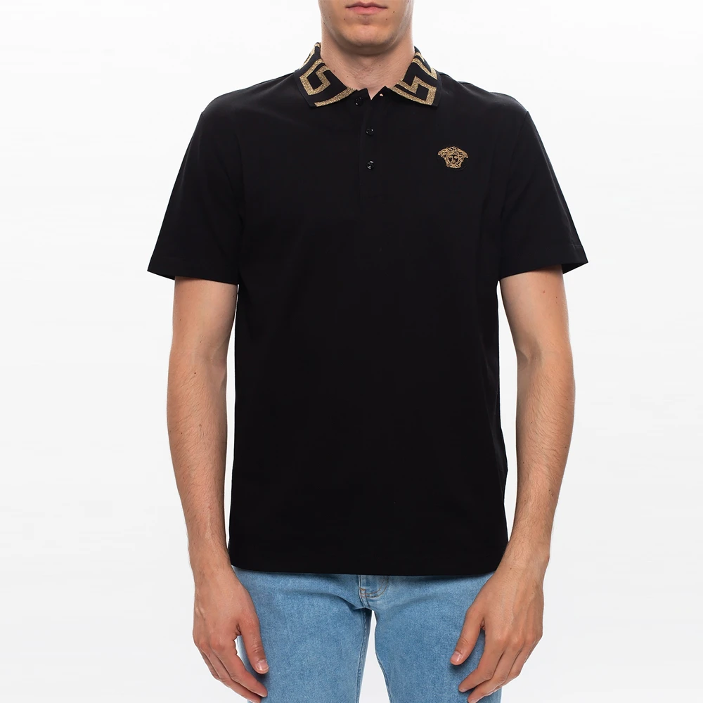 VERSACE 范思哲 男士黑色印花短袖POLO衫 商品