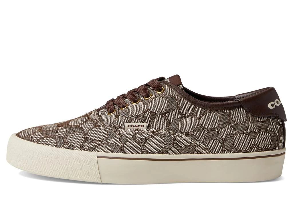 商品Coach|Signature Jacquard Leather Lace-Up Skate Sneaker,价格¥1249,第4张图片详细描述