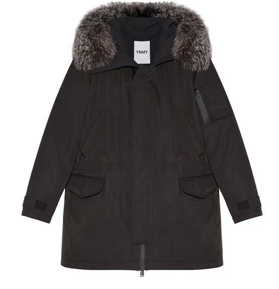 商品Yves Salomon|皮草领探险派克大衣,价格¥12700,第1张图片