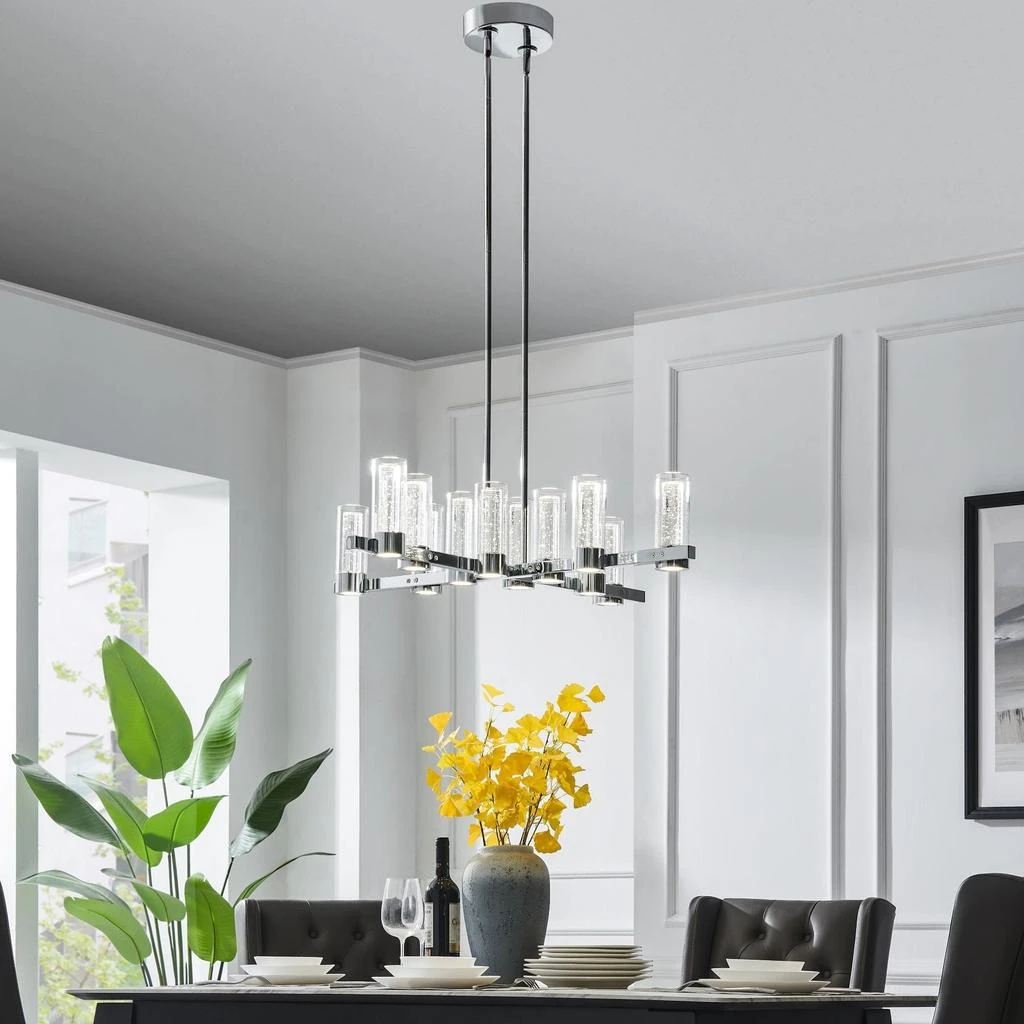 商品Finesse Decor|Victory 12 Light Chandelier //  Chrome,价格¥3342,第2张图片详细描述