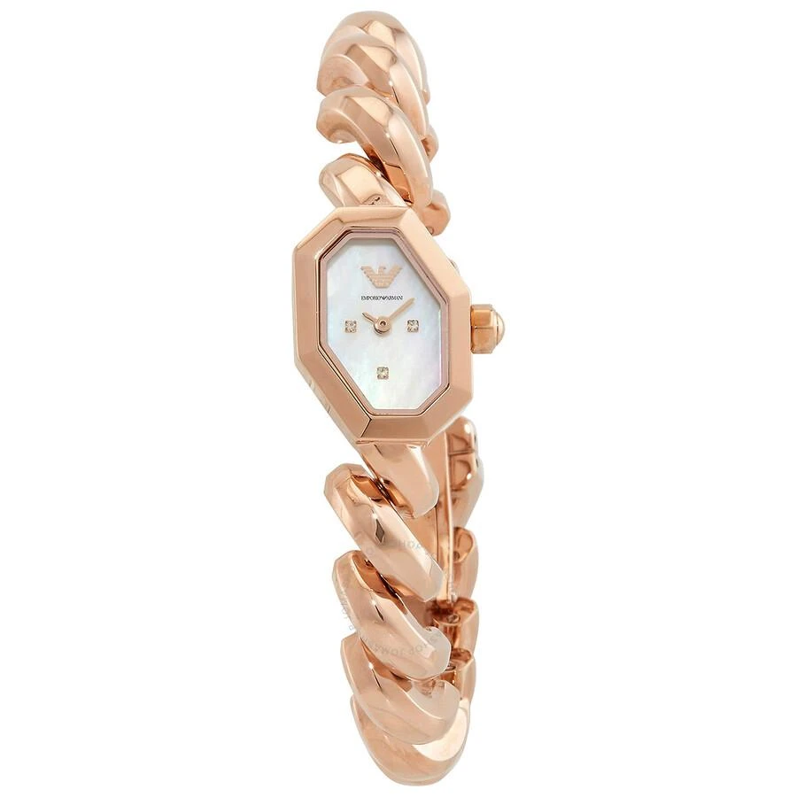 商品Emporio Armani|Quartz Crystal White Mother of Pearl Dial Ladies Watch AR11479,价格¥1262,第1张图片