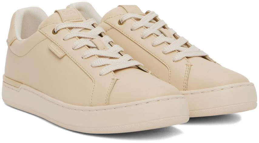 商品Coach|Beige Lowline Low Top Sneakers,价格¥693,第4张图片详细描述