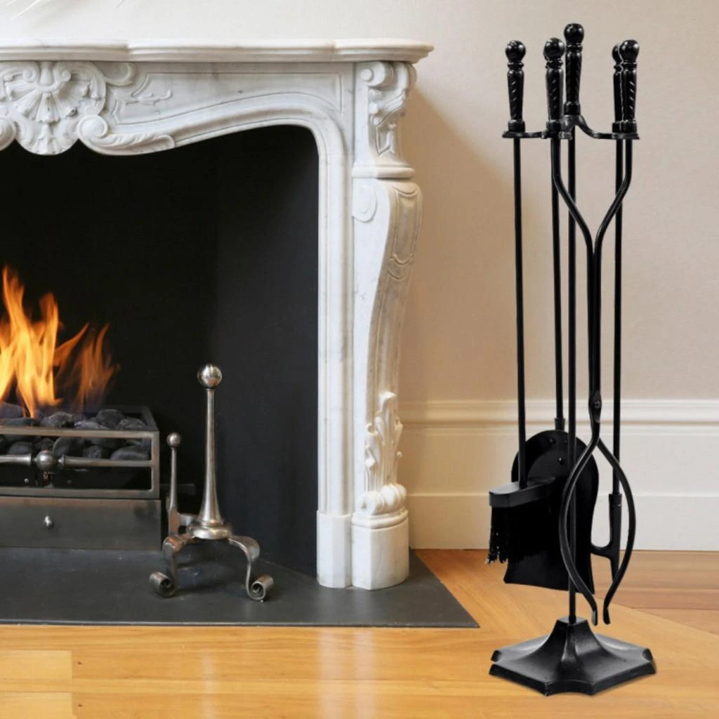 商品Hivvago|31 Inch 5 Pieces Hearth Fireplace Fire Tools Set,价格¥675,第2张图片详细描述