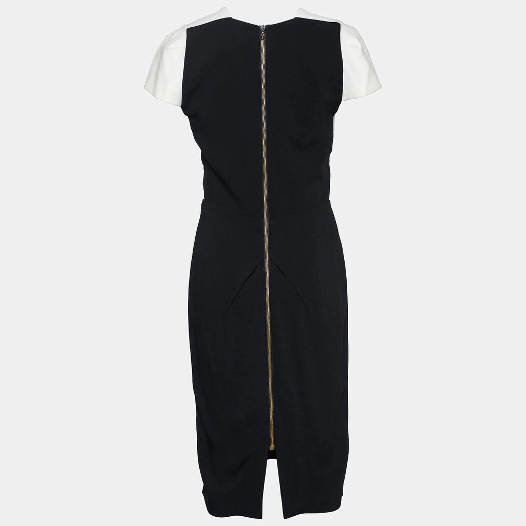 商品[二手商品] ROLAND MOURET|Roland Mouret Monochrome Stretch Crepe V Neck Sheath Dress M,价格¥2406,第2张图片详细描述