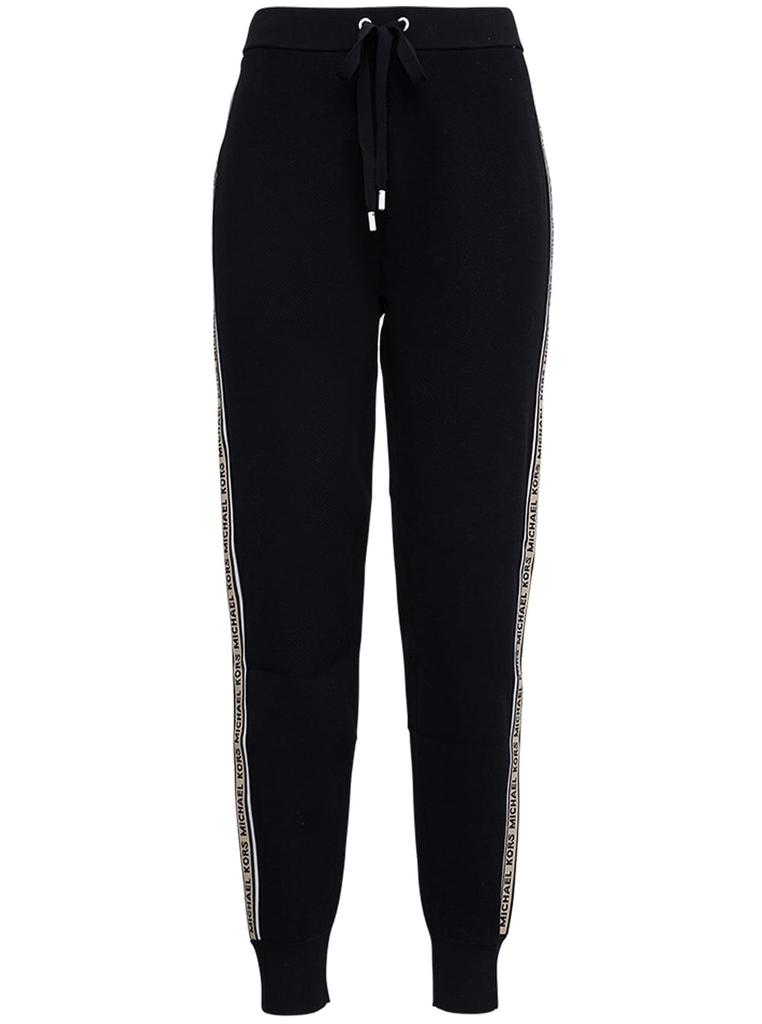 MICHAEL Michael Kors Black Joggers With Side Logo Band商品第1张图片规格展示