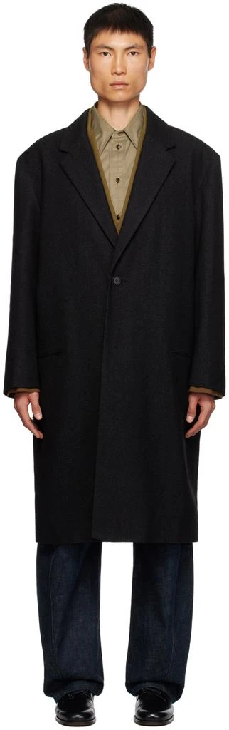商品Lemaire|Black Button Coat,价格¥7063,第1张图片