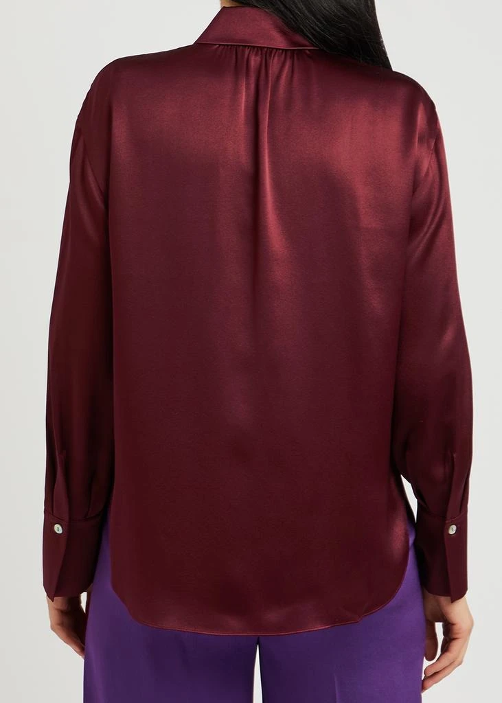 商品Vince|Burgundy silk-satin shirt,价格¥1860,第3张图片详细描述