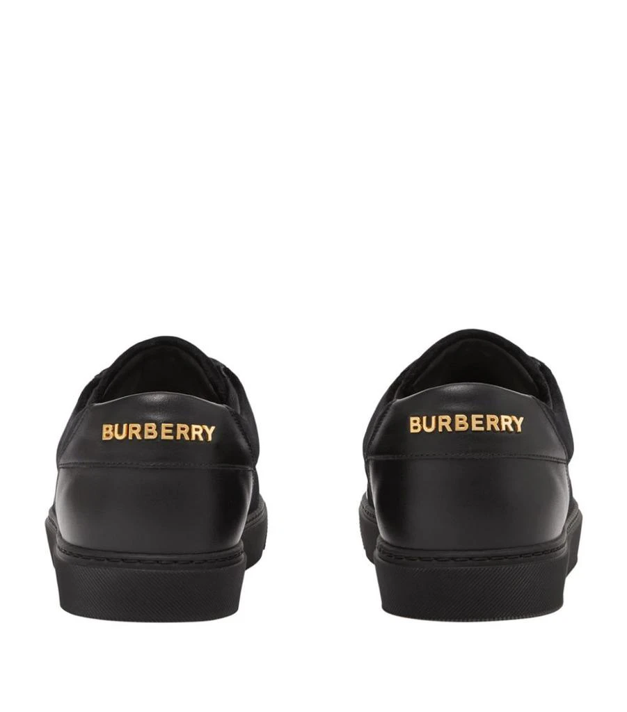 商品Burberry|Leather Velvet-Panel Sneakers,价格¥3798,第2张图片详细描述