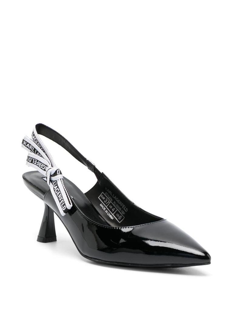 商品Karl Lagerfeld Paris|KARL LAGERFELD Logo-strap pumps,价格¥1297,第3张图片详细描述