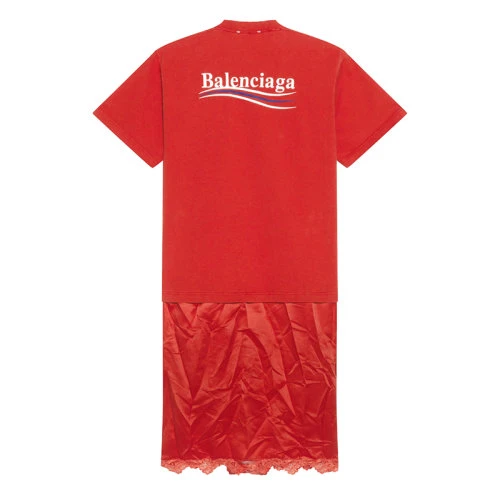 Balenciaga/巴黎世家  女士红色棉质复古球衣连衣裙T恤671398TKVJ16406 商品