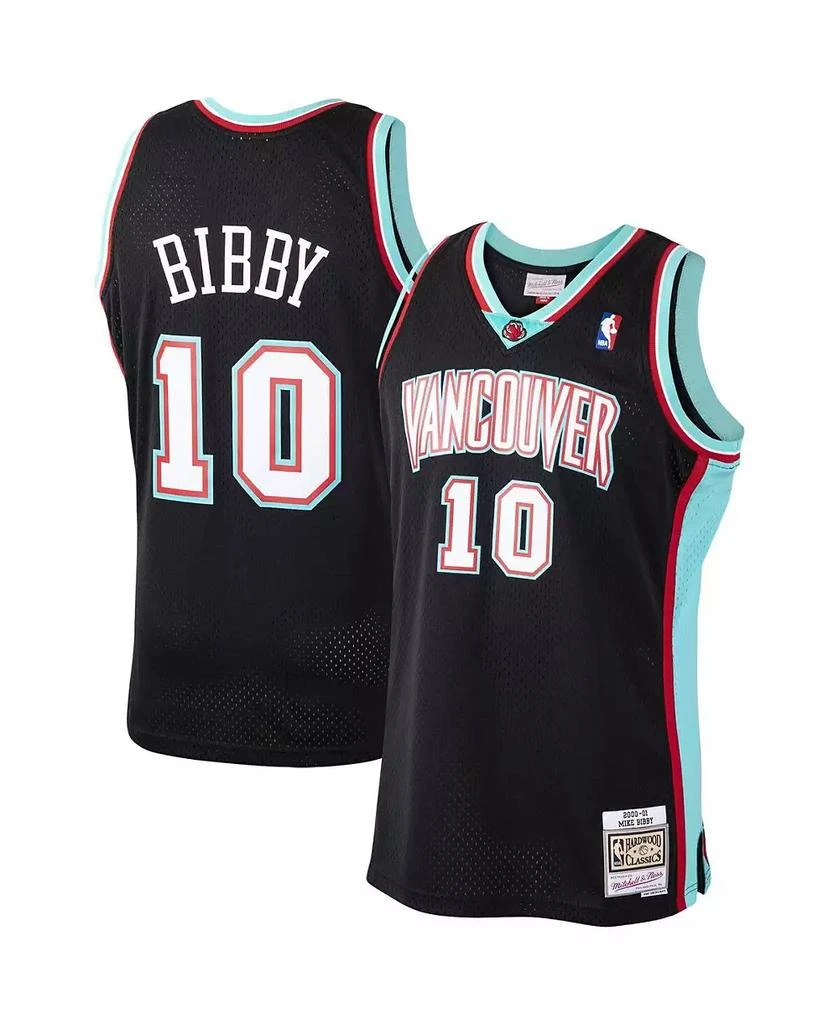 商品Mitchell & Ness|Men's Mike Bibby Black Vancouver Grizzlies 2000-01 Hardwood Classics Swingman Jersey,价格¥1002,第1张图片