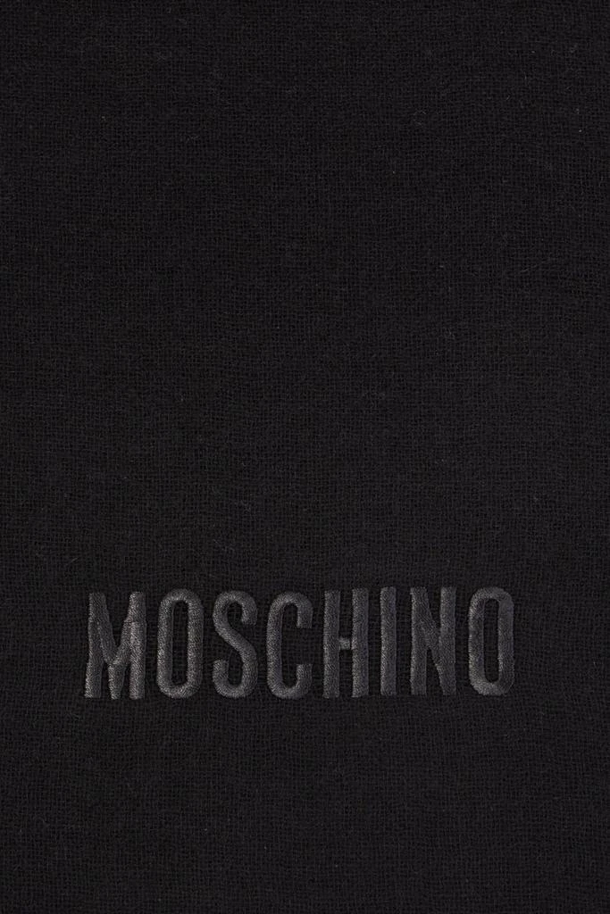 商品Moschino|Moschino Logo Embroidered Fringed Scarf,价格¥1641,第2张图片详细描述