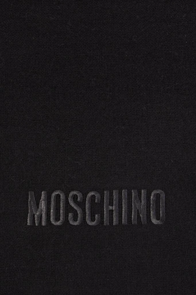 商品Moschino|Moschino Logo Embroidered Fringed Scarf,价格¥868,第2张图片详细描述