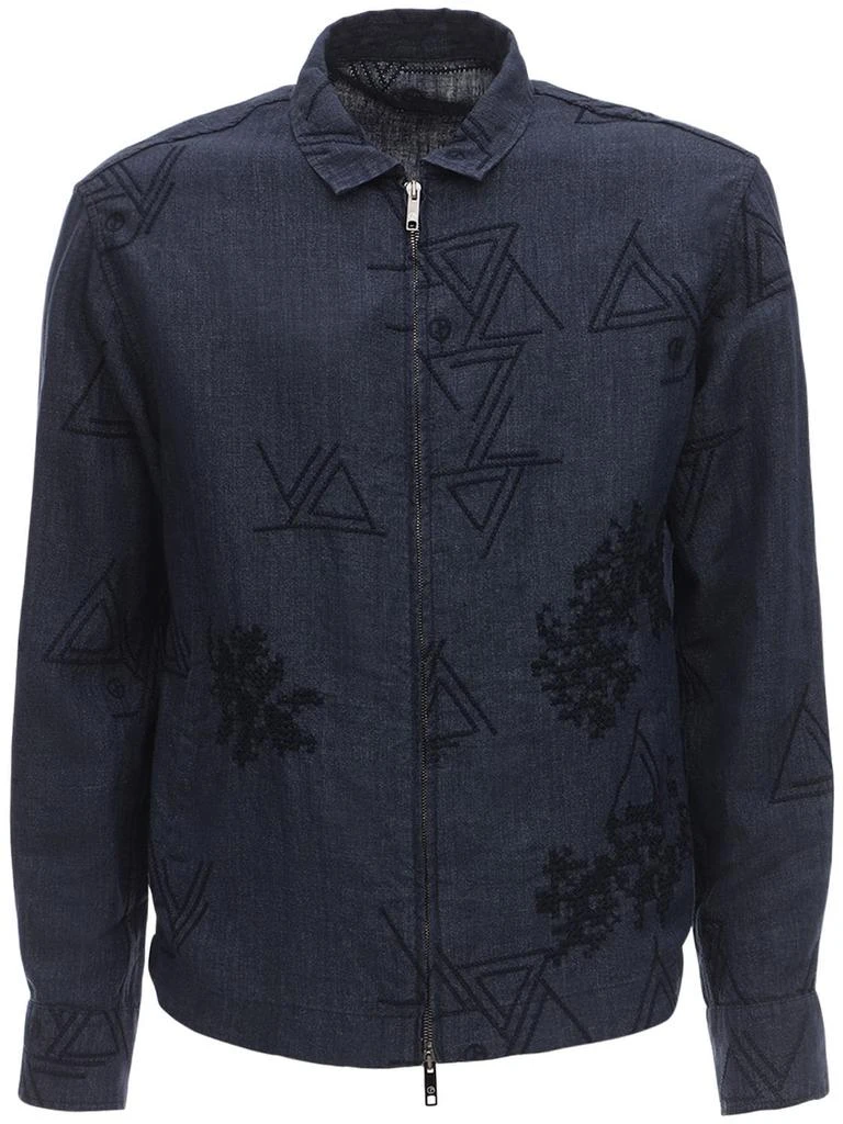 商品Giorgio Armani|Embroidered Linen Jacket,价格¥3053,第1张图片