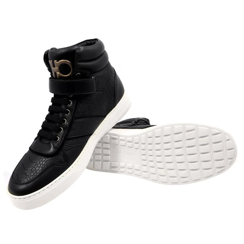 商品Salvatore Ferragamo|Salvatore Ferragamo Men's Black Noe Exoti High-top Sneakers,价格¥2448,第2张图片详细描述