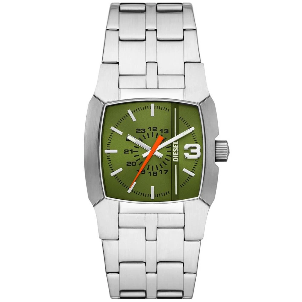 商品Diesel|Men's Cliffhanger Silver-Tone Stainless Steel Bracelet Watch, 36mm,价格¥1170,第1张图片