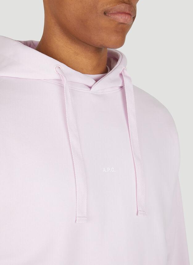Larry Micro Logo Hooded Sweatshirt in Pink商品第5张图片规格展示
