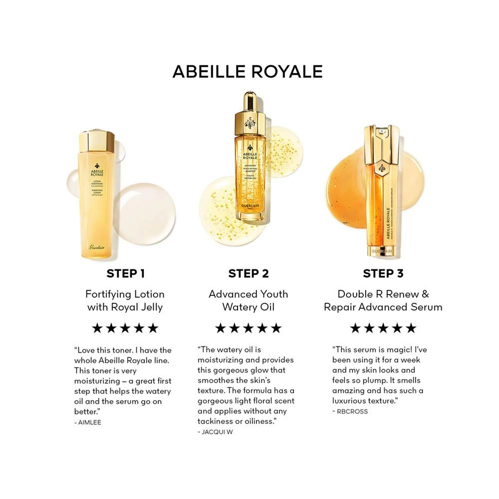 商品Guerlain|3-Pc. Abeille Royale Best-Sellers Lotion, Watery Oil & Serum Set, Created for Macy's,价格¥1846,第2张图片详细描述