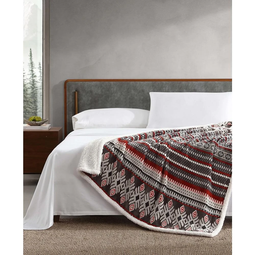 商品Eddie Bauer|Sycamore Ultra Soft Plush Fleece Reversible Throw Blanket, 60" X 50",价格¥226,第1张图片