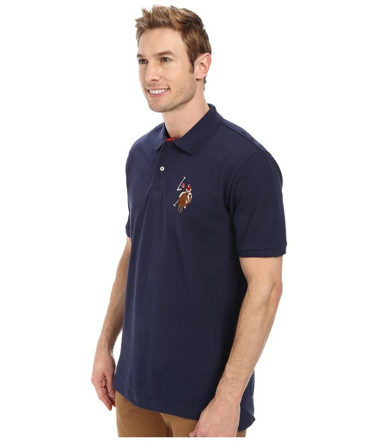 商品U.S. POLO ASSN.|Multicolor Double Rider Logo Solid Pique Polo,价格¥278,第2张图片详细描述