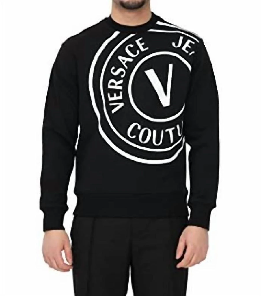 商品Versace|Men Crew Neck Long Sleeve Pullover Sweatshirt In Black,价格¥2426,第1张图片