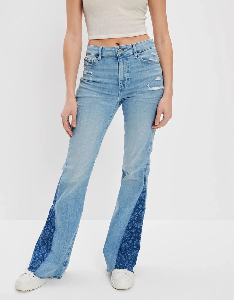 商品AE|AE Ne(x)t Level Super High-Waisted Flare Jean,价格¥154,第1张图片