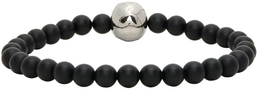 Black Skull Beaded Bracelet商品第4张图片规格展示