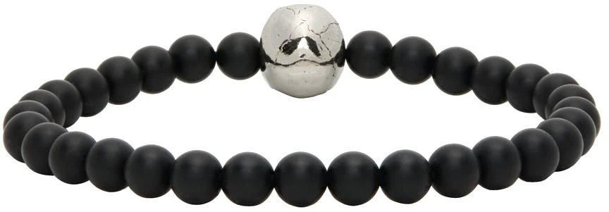 商品Alexander McQueen|Black Skull Beaded Bracelet,价格¥1195,第4张图片详细描述