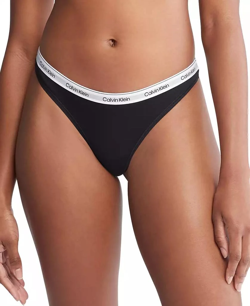 商品Calvin Klein|Women's Modern Logo Low-Rise Thong Underwear QD5043,价格¥52,第1张图片