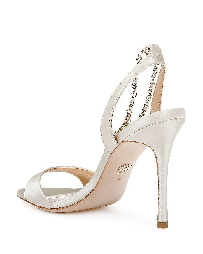 商品Badgley Mischka|Women's Tiffany Crystal Ankle Chain High Heel Sandals,价格¥529,第5张图片详细描述