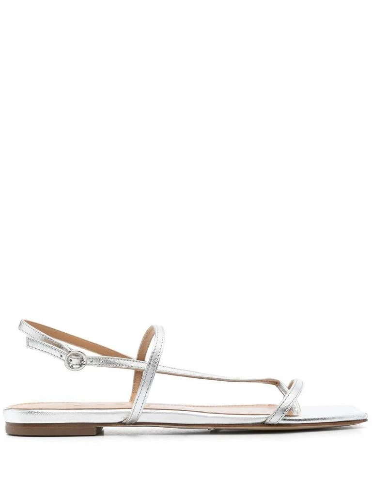 商品AEYDE|Aeyde Ella Nappa Leather Laminated Silver Shoes,价格¥1612,第1张图片