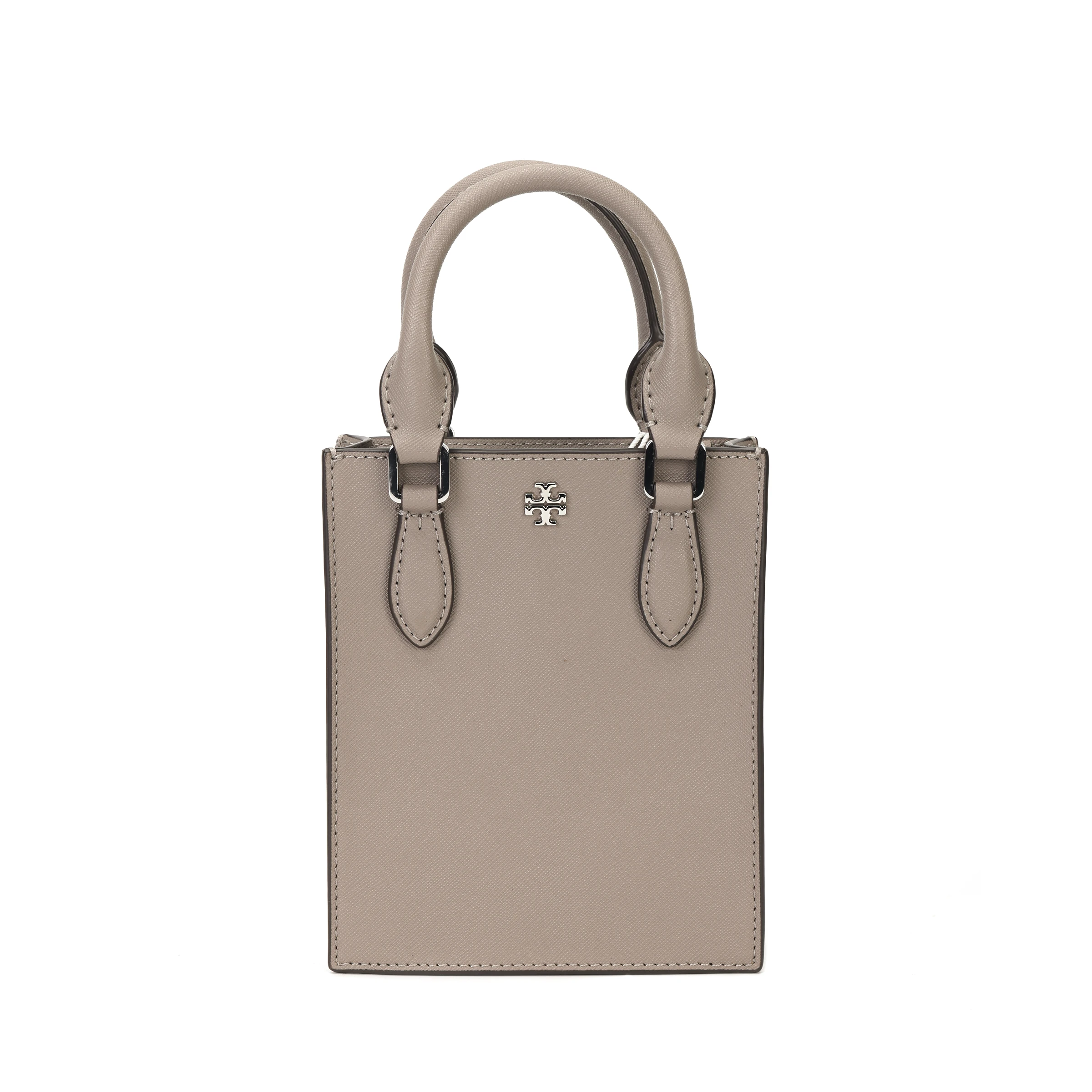 商品[国内直发] Tory Burch|汤丽柏琦 TB Emerson 琴谱 牛皮 托特包Tote包购物袋斜挎包 迷你 女款 银灰色,价格¥3026,第1张图片