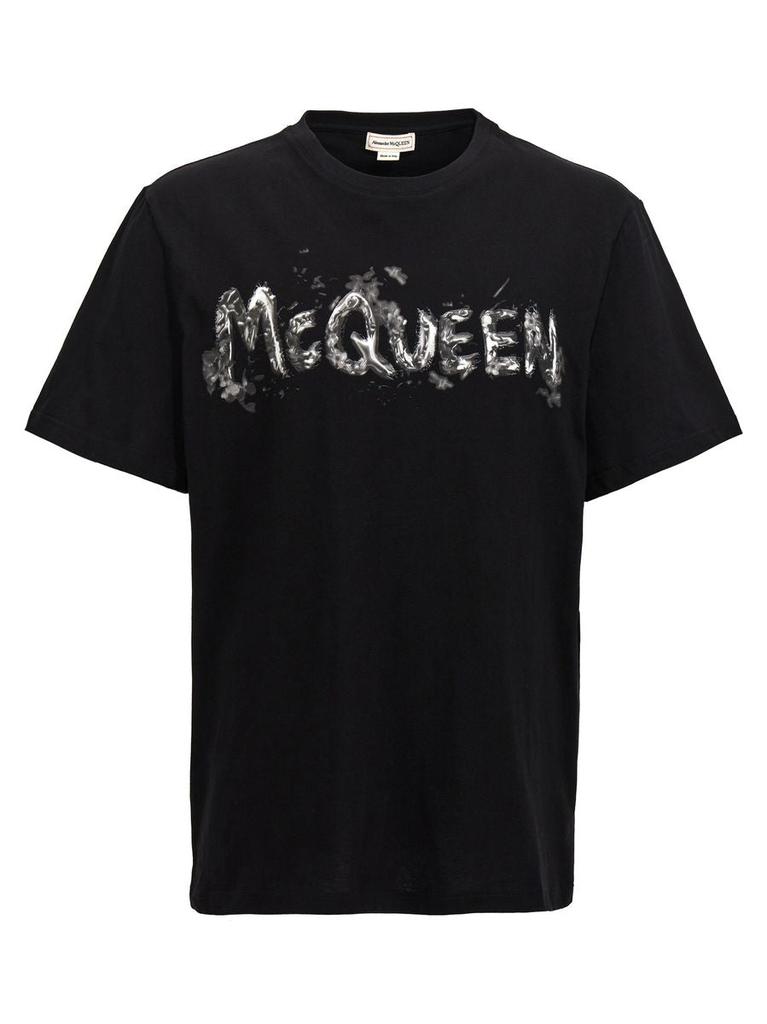 Alexander Mcqueen T-Shirt With Front Logo Print – On Sale Now with