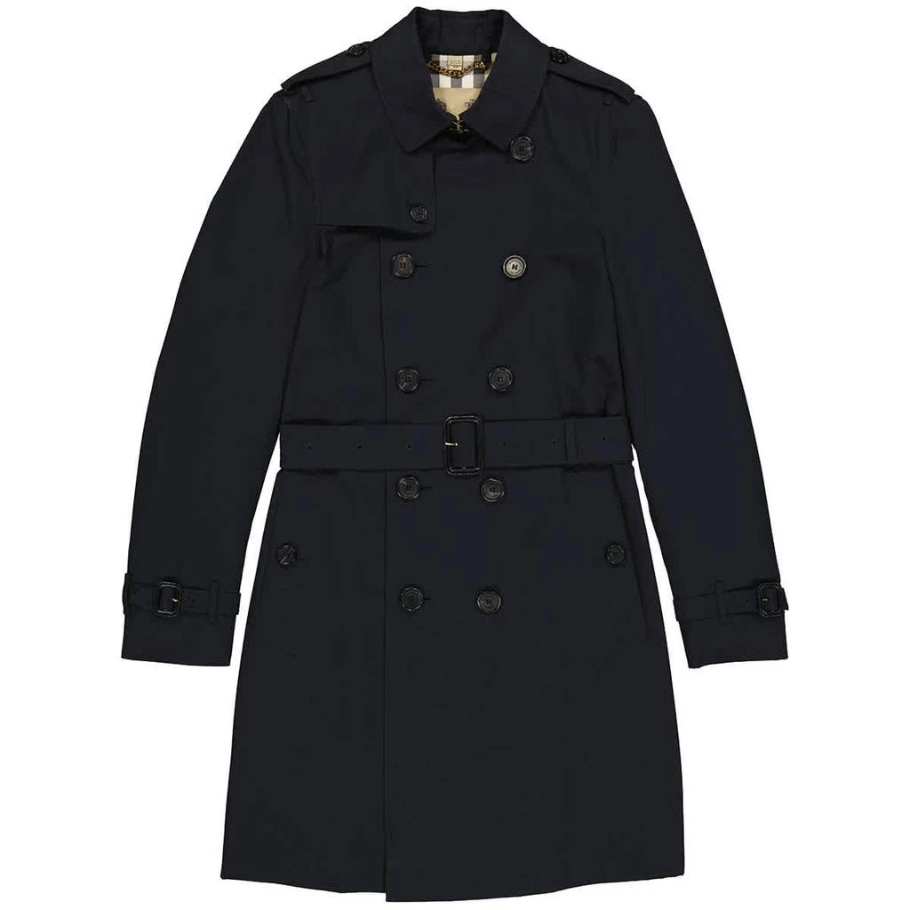 商品Burberry|The Chelsea Double-breasted Long Trench Coat In Navy,价格¥11858,第1张图片