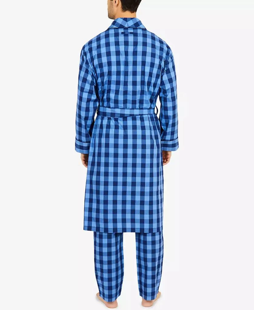 商品Nautica|Men's Buffalo Plaid Shawl-Collar Cotton Robe,价格¥243,第2张图片详细描述