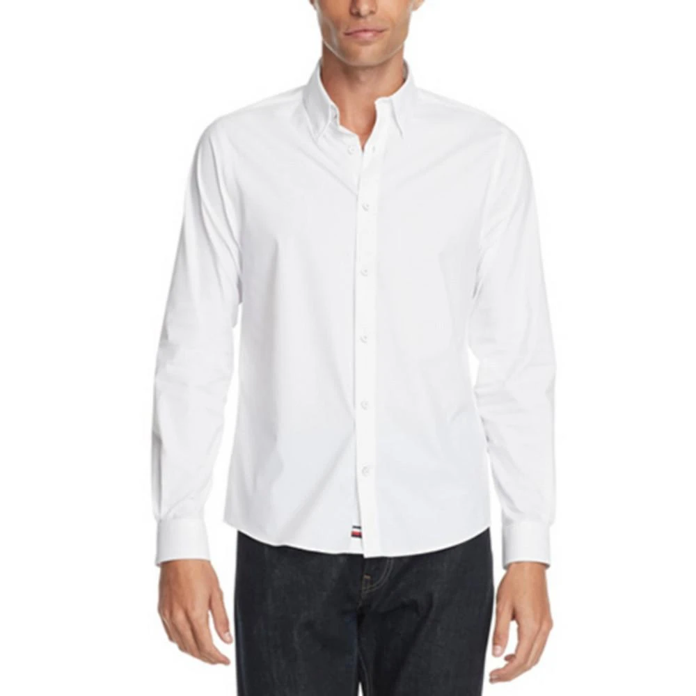 商品Tommy Hilfiger|Men's No-Tuck Casual Slim Fit Stretch Dress Shirt,价格¥357,第1张图片