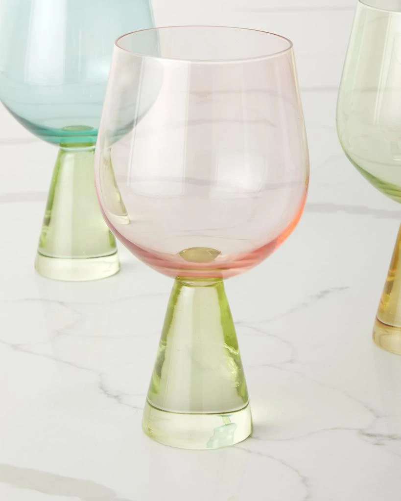 商品Neiman Marcus|Two-Tone Multicolor Wine Glasses, Set of 6,价格¥892,第5张图片详细描述