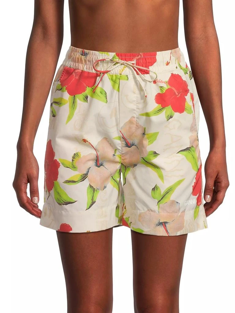 商品Ganni|Floral Surfer Shorts,价格¥881,第3张图片详细描述