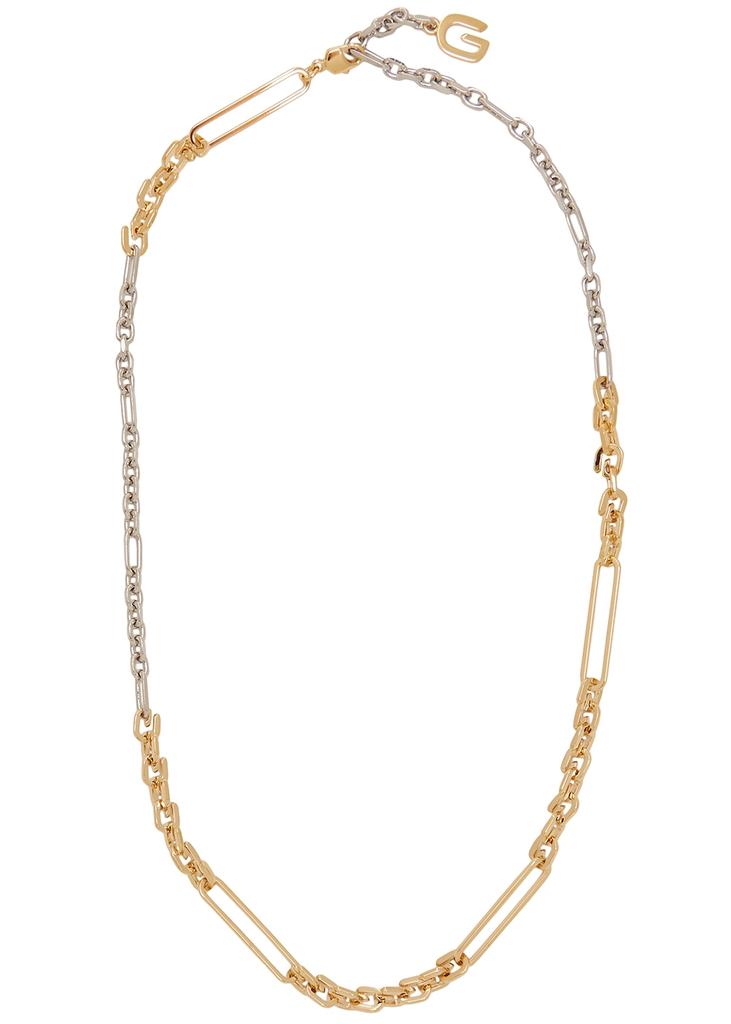 Gold and silver-tone chain necklace商品第1张图片规格展示