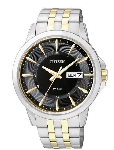 商品Citizen|Quartz Black Dial Two-tone Men's Watch BF2018-52H,价格¥630,第1张图片