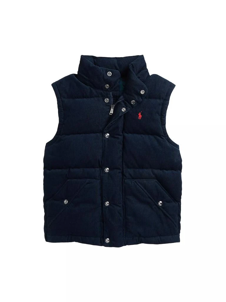 商品Ralph Lauren|Little Boy's & Boy's Convertible Corduroy Down Jacket,价格¥1281,第3张图片详细描述