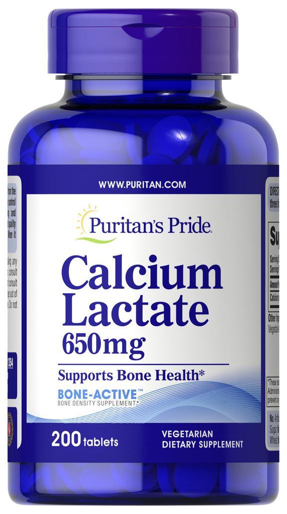 商品Puritan's Pride|Calcium Lactate 650 mg 200 Tablets,价格¥176-¥351,第1张图片