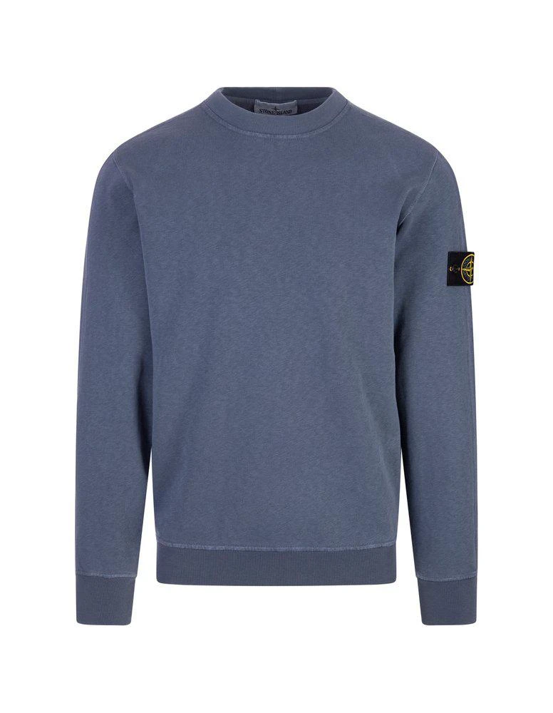 商品Stone Island|Stone Island Logo Patch Crewneck Sweatshirt,价格¥1816,第1张图片