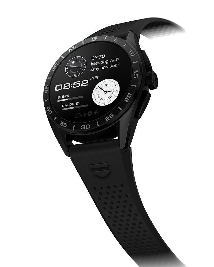 商品TAG Heuer|Connected Calibre E4 Rubber Strap Smartwatch, 45mm,价格¥13520,第2张图片详细描述