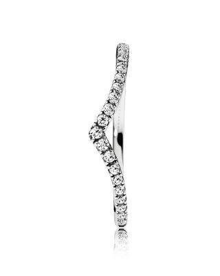 商品PANDORA|Sterling Silver & Cubic Zirconia Shimmering Wish Ring,价格¥337,第3张图片详细描述