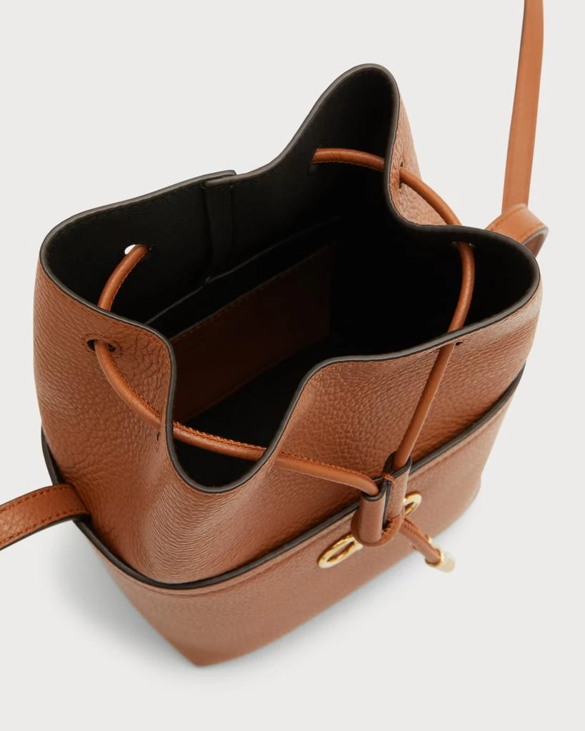 商品Salvatore Ferragamo|Gancini Mini Drawstring Leather Bucket Bag,价格¥5332,第3张图片详细描述
