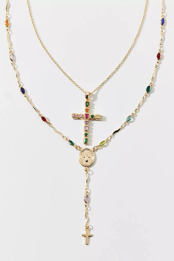 商品Urban Outfitters|Blair Cross Layered Necklace,价格¥150,第3张图片详细描述