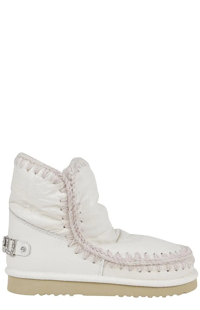 商品Mou|Mou Eskimo 18 Logo-Embellished Stitched Ankle Boots,价格¥1820,第1张图片