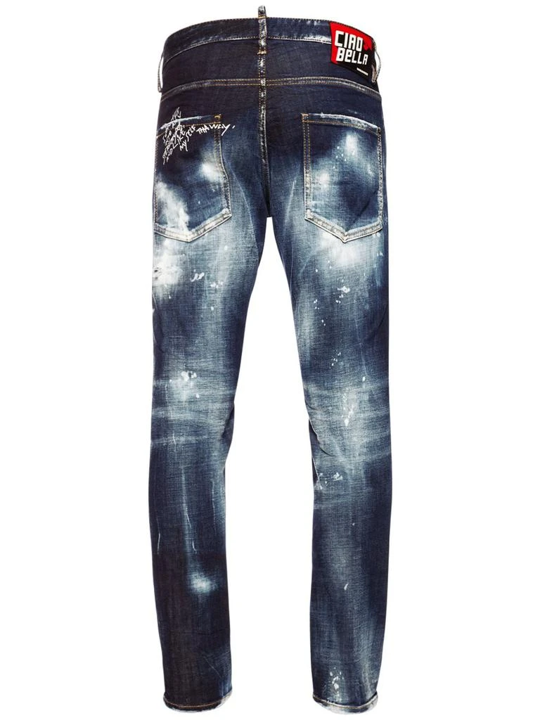 商品DSQUARED2|15cm Skinny Dan Cotton Denim Jeans,价格¥3636,第5张图片详细描述